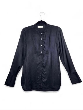 Canvas by Lands End, long Sleeve, Black Blouse/top. Size 6